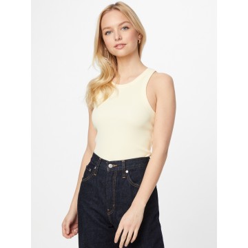 Gina Tricot Top in hellbeige / pastellgelb