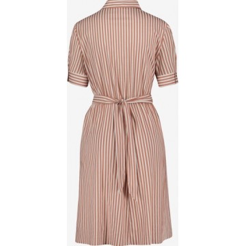 Betty & Co Hemdblusenkleid mit Streifen in creme / braun