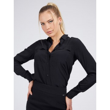 GUESS Bluse in schwarz