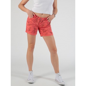 Miracle of Denim Shorts 'Lessi' in anthrazit / rot