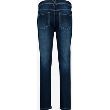 Cartoon Boyfriend-Jeans mit aufgesetzten Taschen in dunkelblau