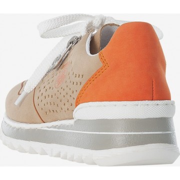 RIEKER Sneaker in braun / orange