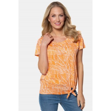 Gina Laura T-Shirt in orange / weiß