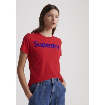 Superdry T-Shirt in blau / rot